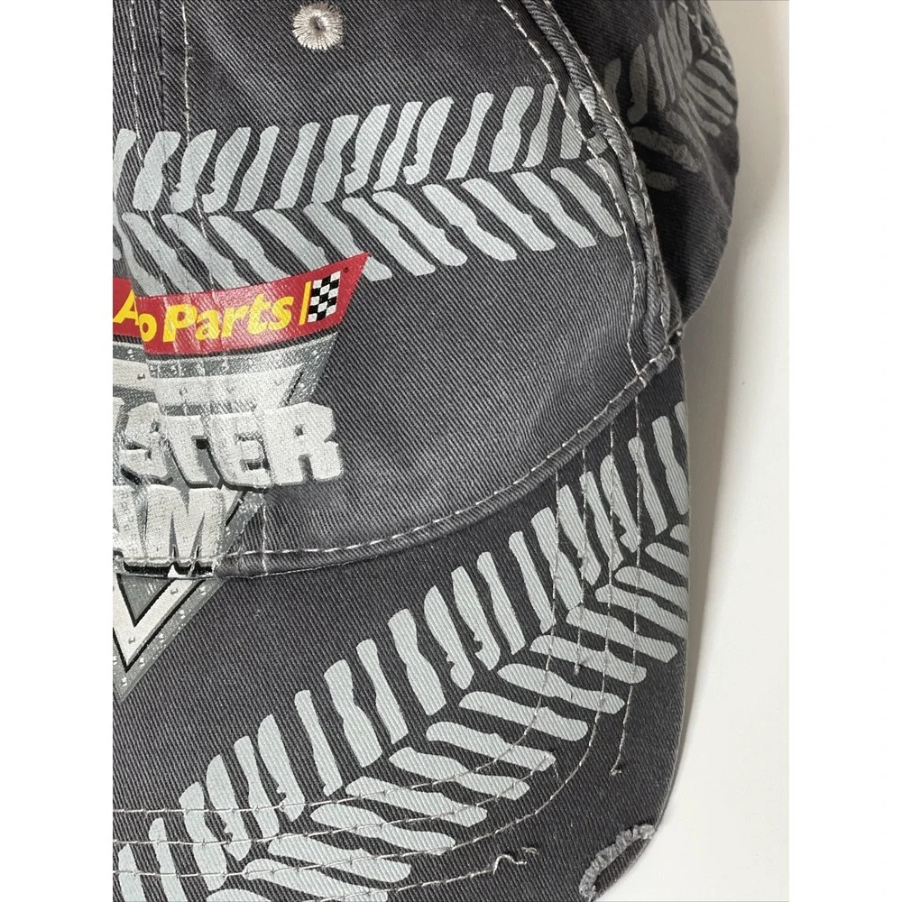 Monster Jam Advance Auto Parts Hat Washed Tire Tread Distressed Baseball Cap